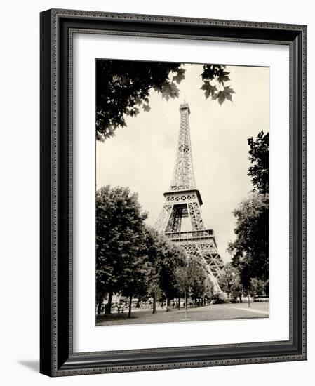 Eiffel Tower I - black and white-Amy Melious-Framed Art Print
