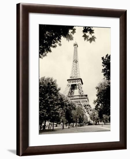 Eiffel Tower I - black and white-Amy Melious-Framed Premium Giclee Print