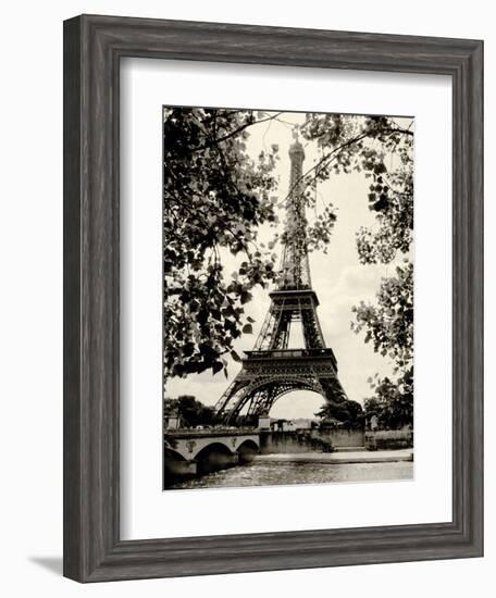 Eiffel Tower II - black and white-Amy Melious-Framed Art Print