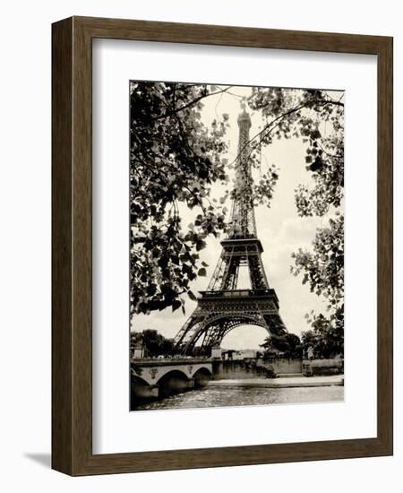 Eiffel Tower II - black and white-Amy Melious-Framed Art Print