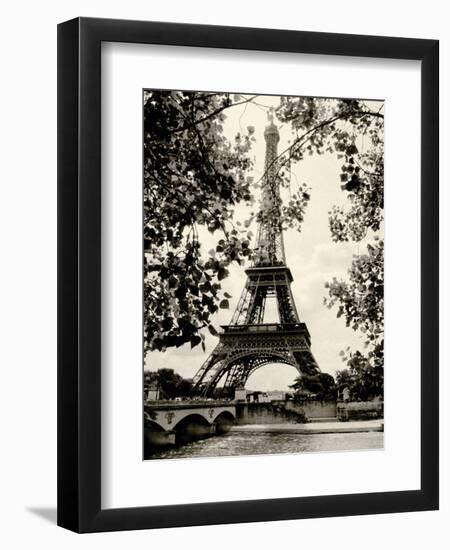 Eiffel Tower II - black and white-Amy Melious-Framed Art Print