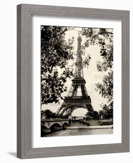 Eiffel Tower II - black and white-Amy Melious-Framed Art Print
