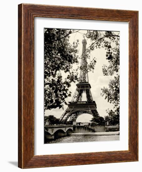 Eiffel Tower II - black and white-Amy Melious-Framed Art Print