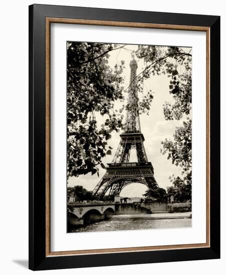 Eiffel Tower II - black and white-Amy Melious-Framed Art Print