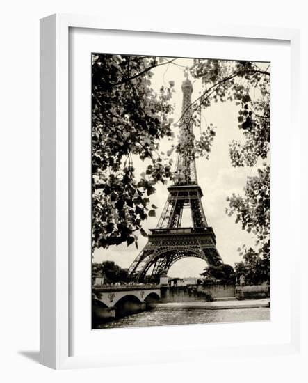 Eiffel Tower II - black and white-Amy Melious-Framed Art Print