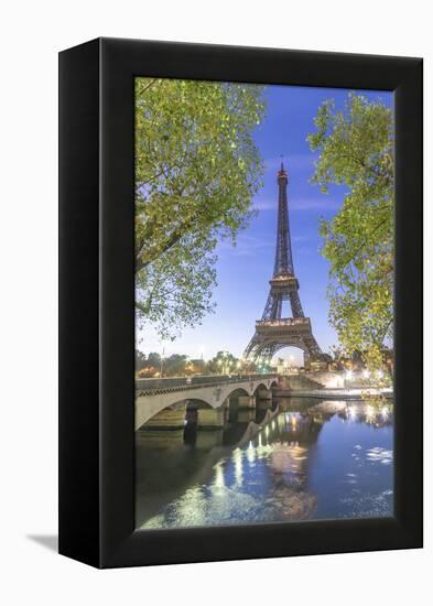 Eiffel Tower in green-Philippe Manguin-Framed Premier Image Canvas