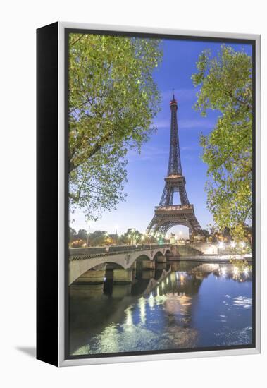 Eiffel Tower in green-Philippe Manguin-Framed Premier Image Canvas