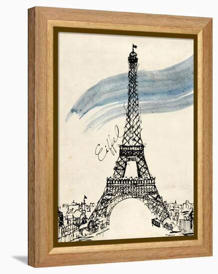 Eiffel Tower in Pen-Morgan Yamada-Framed Stretched Canvas