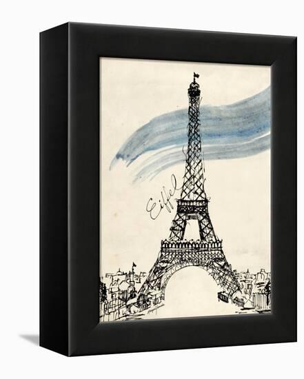 Eiffel Tower in Pen-Morgan Yamada-Framed Stretched Canvas