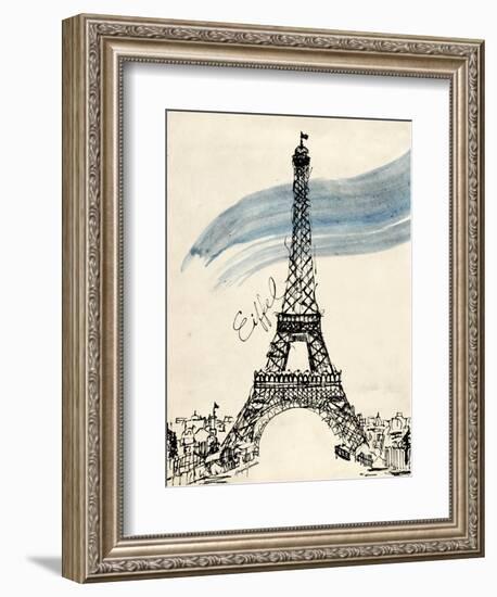 Eiffel Tower in Pen-Morgan Yamada-Framed Art Print