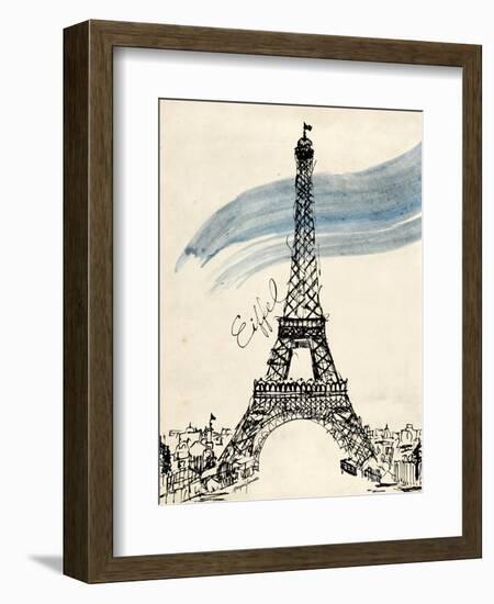 Eiffel Tower in Pen-Morgan Yamada-Framed Art Print