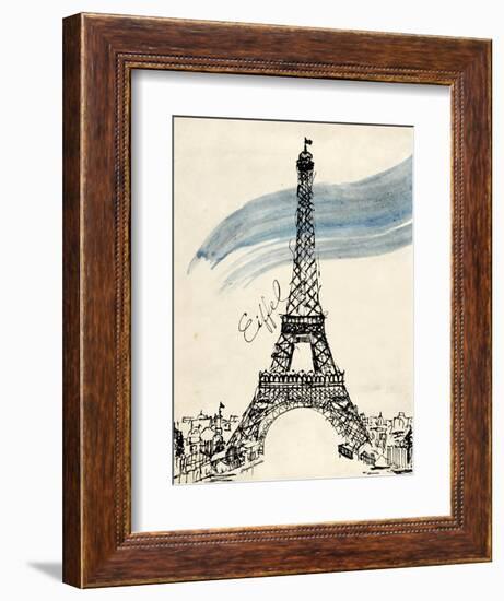 Eiffel Tower in Pen-Morgan Yamada-Framed Art Print