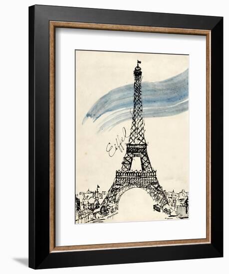 Eiffel Tower in Pen-Morgan Yamada-Framed Art Print