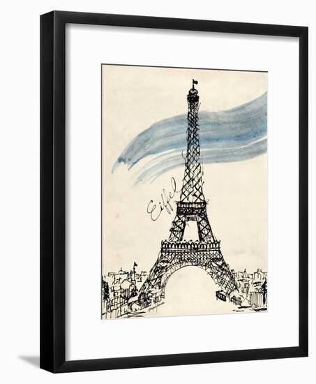 Eiffel Tower in Pen-Morgan Yamada-Framed Art Print