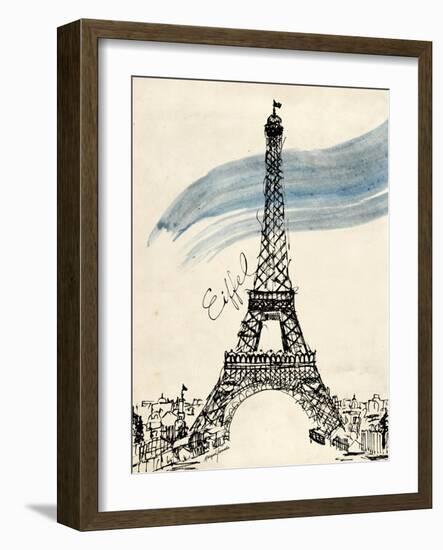 Eiffel Tower in Pen-Morgan Yamada-Framed Art Print