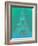 Eiffel Tower in Turquoise-Cora Niele-Framed Giclee Print