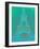 Eiffel Tower in Turquoise-Cora Niele-Framed Giclee Print