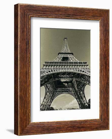 Eiffel Tower Looking Up-Christian Peacock-Framed Art Print