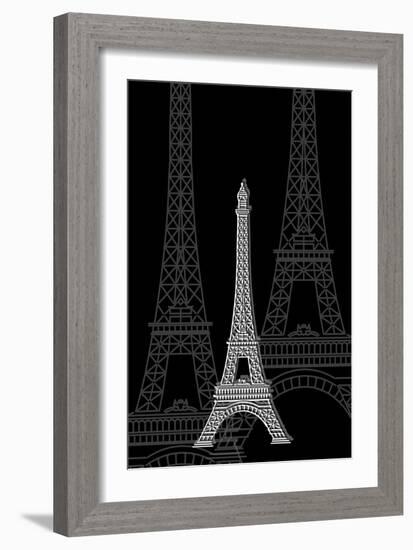 Eiffel Tower Night-Cristian Mielu-Framed Art Print