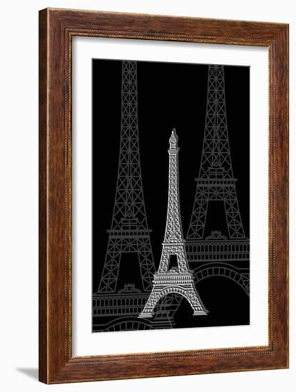 Eiffel Tower Night-Cristian Mielu-Framed Art Print