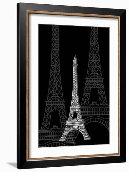 Eiffel Tower Night-Cristian Mielu-Framed Art Print