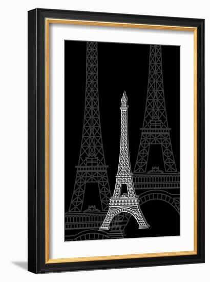 Eiffel Tower Night-Cristian Mielu-Framed Art Print