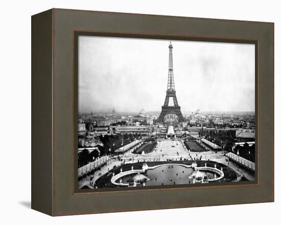 Eiffel Tower Over Exposition 1889-null-Framed Premier Image Canvas