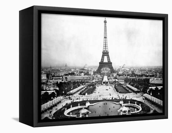 Eiffel Tower Over Exposition 1889-null-Framed Premier Image Canvas