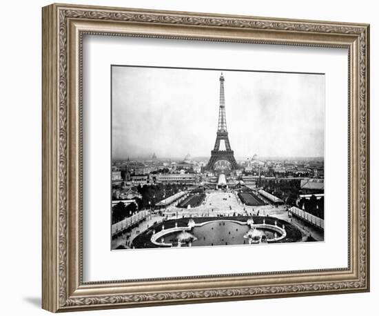 Eiffel Tower Over Exposition 1889-null-Framed Photographic Print