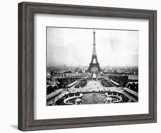 Eiffel Tower Over Exposition 1889-null-Framed Photographic Print