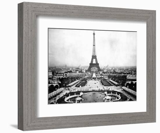 Eiffel Tower Over Exposition 1889-null-Framed Photographic Print