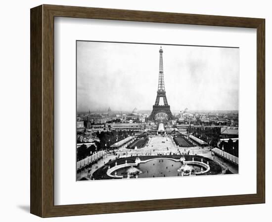 Eiffel Tower Over Exposition 1889-null-Framed Photographic Print