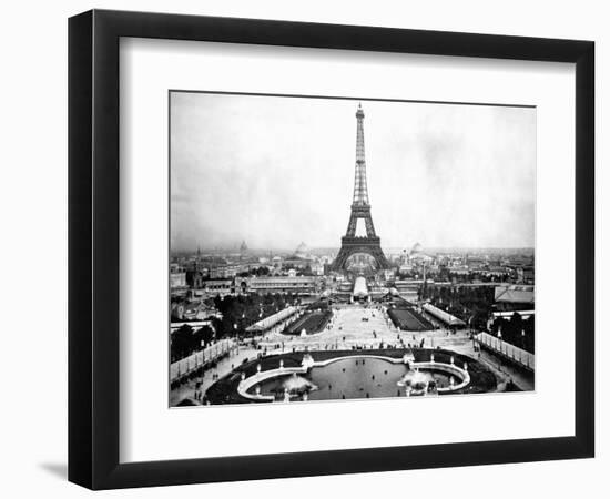 Eiffel Tower Over Exposition 1889-null-Framed Photographic Print