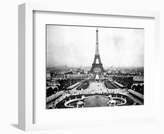 Eiffel Tower Over Exposition 1889-null-Framed Photographic Print