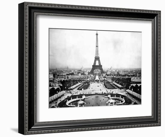 Eiffel Tower Over Exposition 1889-null-Framed Photographic Print