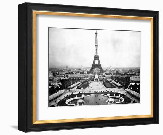 Eiffel Tower Over Exposition 1889-null-Framed Photographic Print