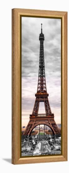 Eiffel Tower, Paris, France - Black and White and Spot Color Photography-Philippe Hugonnard-Framed Premier Image Canvas