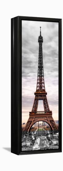 Eiffel Tower, Paris, France - Black and White and Spot Color Photography-Philippe Hugonnard-Framed Premier Image Canvas