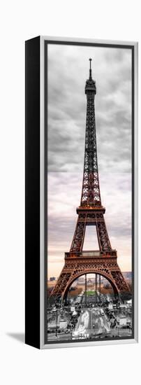 Eiffel Tower, Paris, France - Black and White and Spot Color Photography-Philippe Hugonnard-Framed Premier Image Canvas