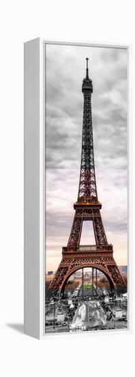 Eiffel Tower, Paris, France - Black and White and Spot Color Photography-Philippe Hugonnard-Framed Premier Image Canvas