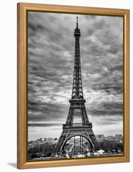 Eiffel Tower, Paris, France - Black and White Photography-Philippe Hugonnard-Framed Premier Image Canvas