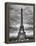 Eiffel Tower, Paris, France - Black and White Photography-Philippe Hugonnard-Framed Premier Image Canvas