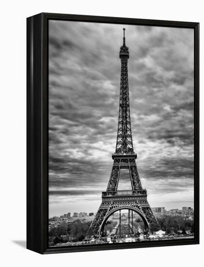 Eiffel Tower, Paris, France - Black and White Photography-Philippe Hugonnard-Framed Premier Image Canvas