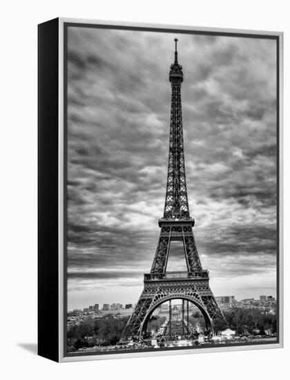 Eiffel Tower, Paris, France - Black and White Photography-Philippe Hugonnard-Framed Premier Image Canvas