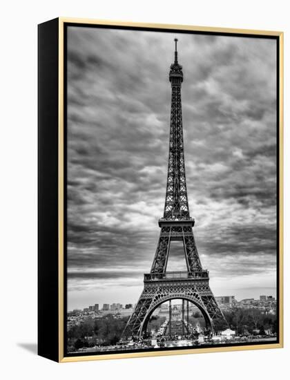 Eiffel Tower, Paris, France - Black and White Photography-Philippe Hugonnard-Framed Premier Image Canvas