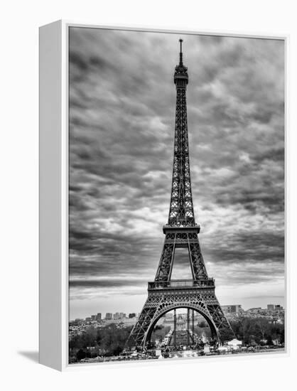 Eiffel Tower, Paris, France - Black and White Photography-Philippe Hugonnard-Framed Premier Image Canvas