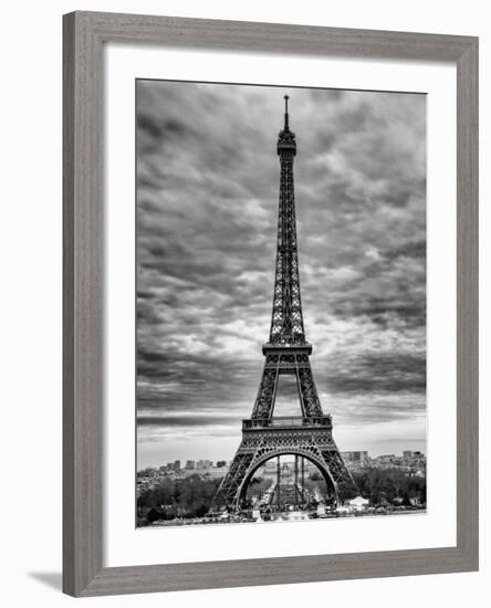 Eiffel Tower, Paris, France - Black and White Photography-Philippe Hugonnard-Framed Photographic Print