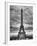 Eiffel Tower, Paris, France - Black and White Photography-Philippe Hugonnard-Framed Photographic Print