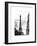 Eiffel Tower, Paris, France - White Frame and Full Format - Black and White Photography-Philippe Hugonnard-Framed Art Print