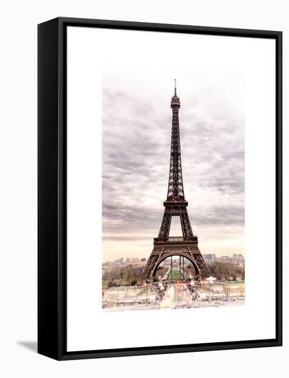 Eiffel Tower, Paris, France - White Frame and Full Format-Philippe Hugonnard-Framed Premier Image Canvas